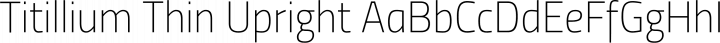 Titillium Thin Upright free font